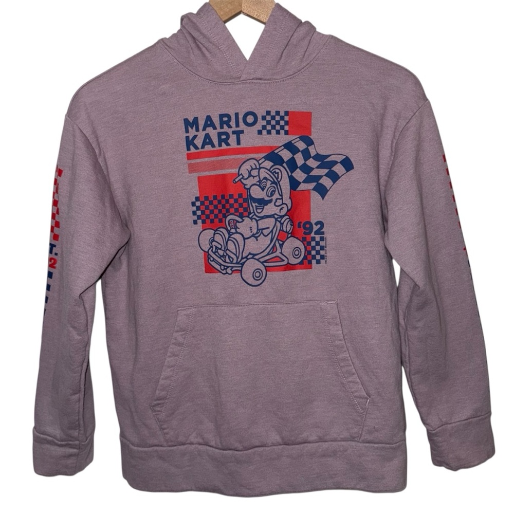 Mario Kart Kids Pullover Hoodie Graphic Sweater -‎ Purple